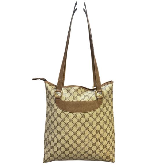 Gucci Beige and Brown Monogram Tote - Picture 3 of 8